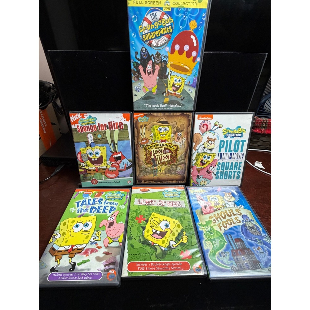 SpongeBob SquarePants DVD Lot of 7 The Movie Pest of the West Lost at Sea Ghouls